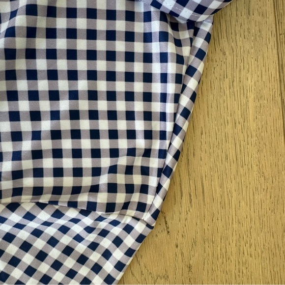 Men's Blue Checkered Casual Button Down Shirt - Picture 2 of 5